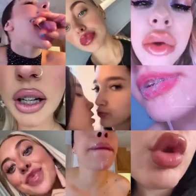 mouth & tounge collage 🥵🤤