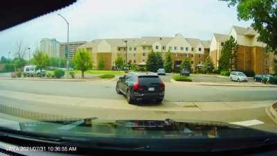 Some people can't stand getting honked at. If you're gonna brake check someone, don't do it so far away.