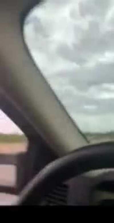 Laying on a couch on the highway