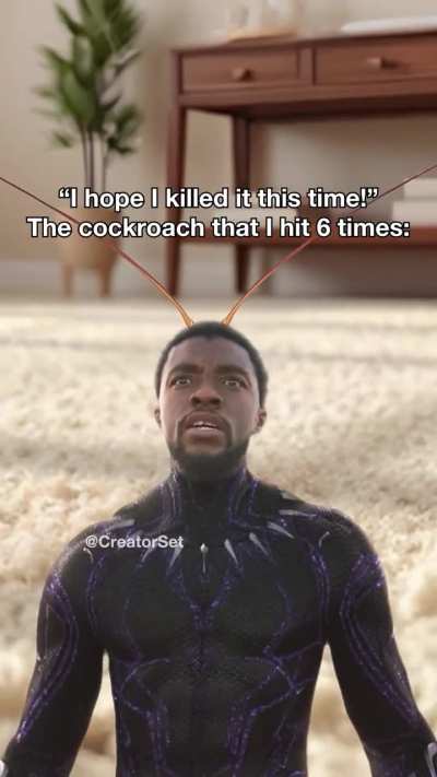 The Cockroach that I hit 6 times: