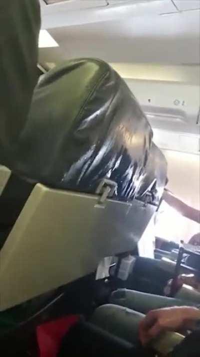 Violent turbulence throws flight attendant into ceiling