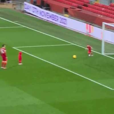 Best goal line clearance contender for 2021, surely! (Credits: Anfield Wrap)