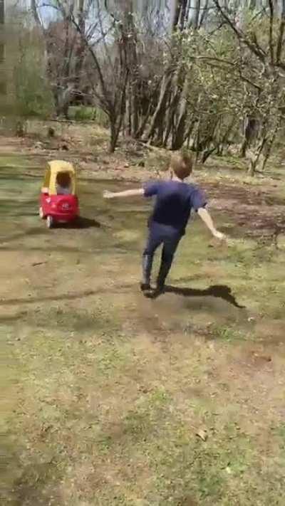 HMJB while I give my little brother a slight boost