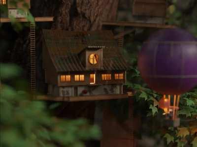 Mini tree village pizza delivery! Hope u like it