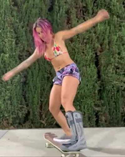 Tre Flip With An Ankle Cast