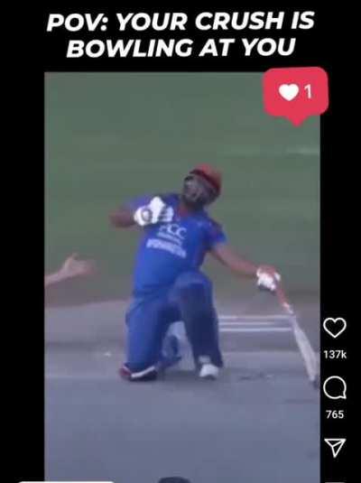 when your crush bowls a couple of balls at you