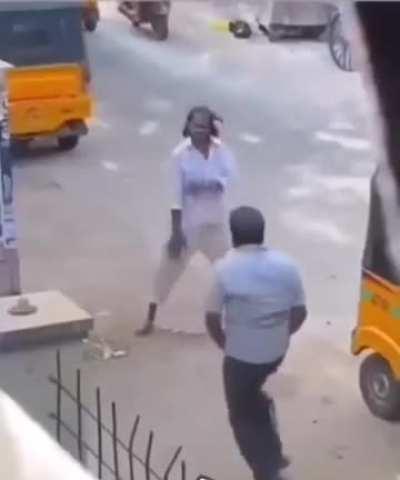 Two guys dancing..........