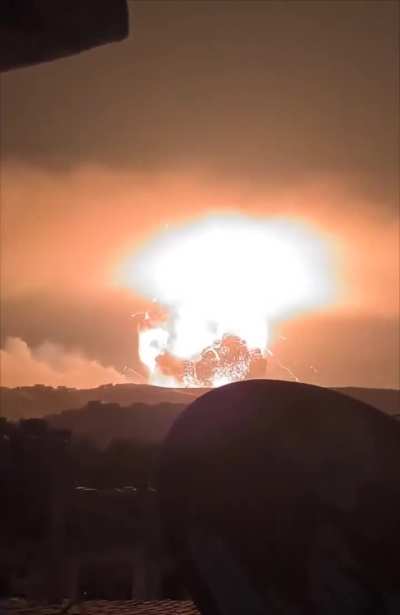 Massive explosion from IDF strike on ammo dump in Tartus Syria
