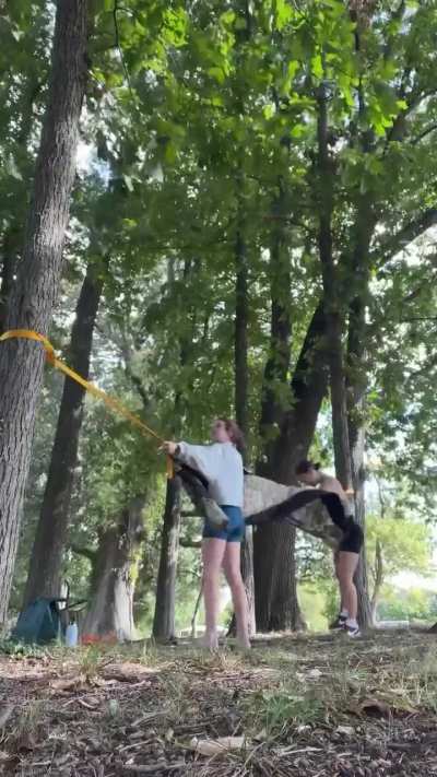 Sandwiches and hammocks with friends