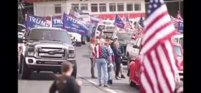 Praise Cleetus ! N.C. pastor yells 'white power' during Trump truck parade