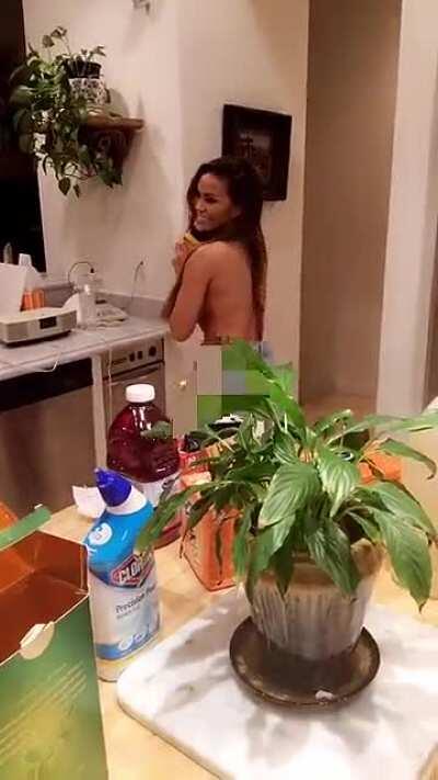 Walking around topless