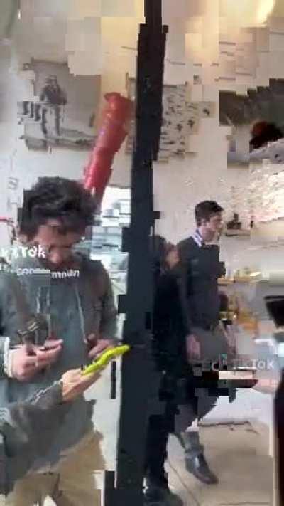 I just wanted to have a coffee in peace.