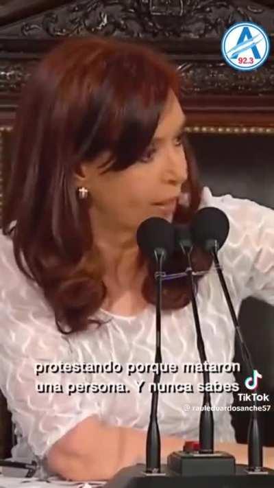 Cristina Kirchner sobre los piquetes