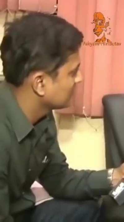 The Journalist in the video is an perfect example of present MINDSET of Hindus - 'M.Gandy-Ahimsa brainwashing' & 'Law will save us' mindset.......................... Yogi ji said the perfect thing at the end- 