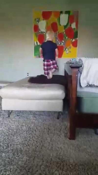 He falling all right