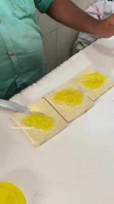 Pineapple, Ice-cream and Cheese sandwich?