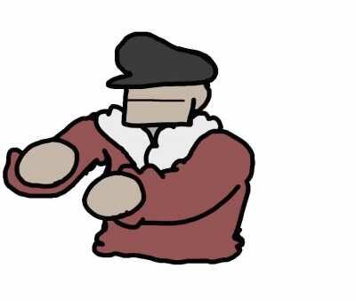 Funny soldier doing a funny dance