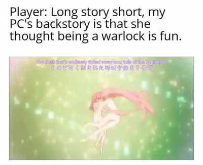 What an adorable patron! I hope it's not the most manipulative being in the lore!