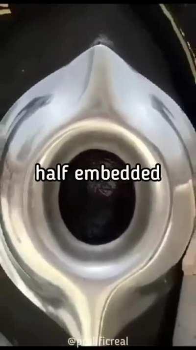 The black stone of Kaaba, kissed by billions of people in a year