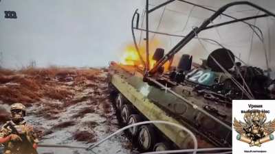 Two Russian fiber-optic FPV drones neutralized two moving Ukrainian BMP-1 almost at the same time