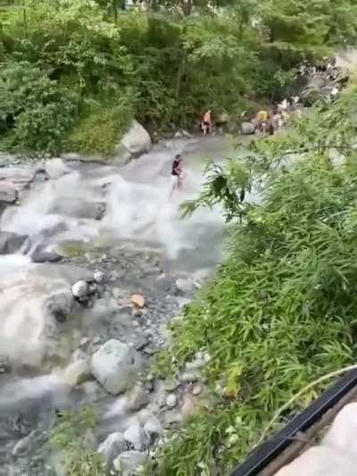 people was swept away in flash flood. Chengdu,Sichuan,China