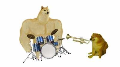 cheems singin Pistol Packin Mama