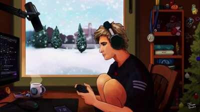 I painted xQc as the lofi girl