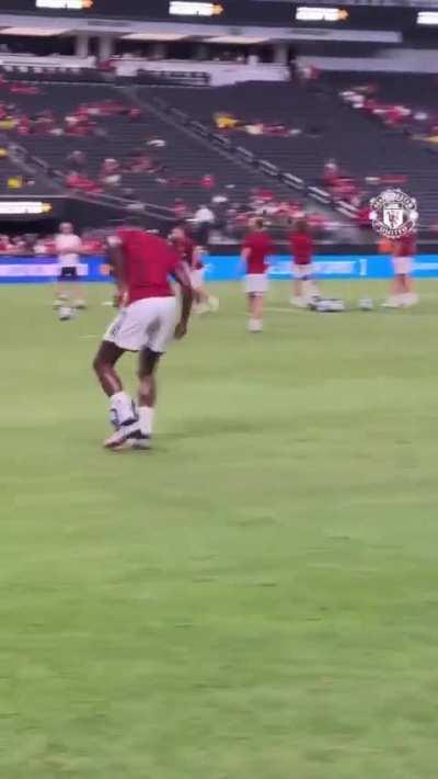 Case and Bruno trying to copy Rashford’s trick