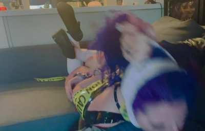 Schoolgirl's humiliation by intruder. Oral skills training