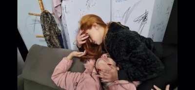 Sideways face sucking 