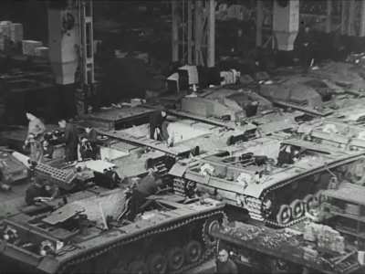 Stug IIIs on the factory floor in 1942