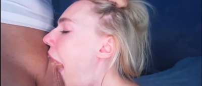 Enjoying it, drooling all over and no puke >>>