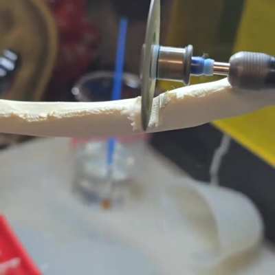 Working on a life size simulator for repairing pectus arcuatum. Trying out different filaments to see which one's act like bone. So far I'm up to one rib. 