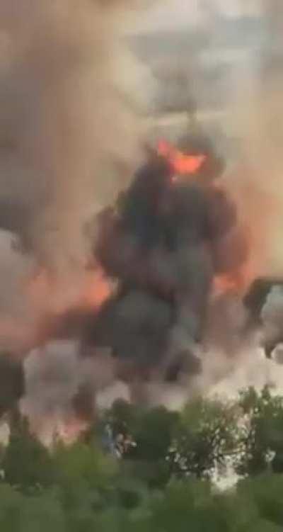 Gas tank explosion. Russia, Volgograd. Today.