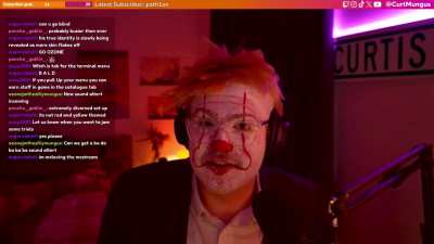 Pennywise practices his scary faces...