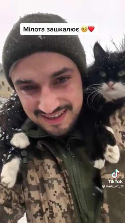 Cat; Helping to keep my human warm.