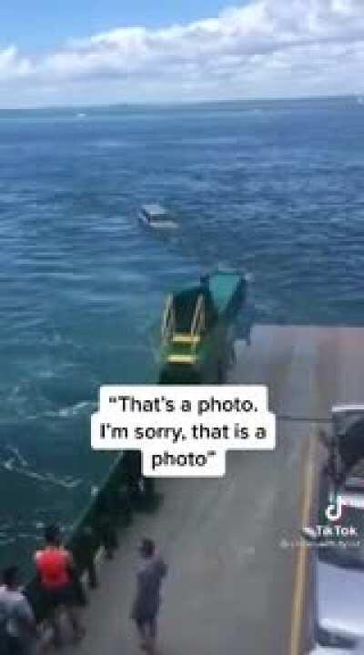 Handbrake was not on and the car falls into ocean