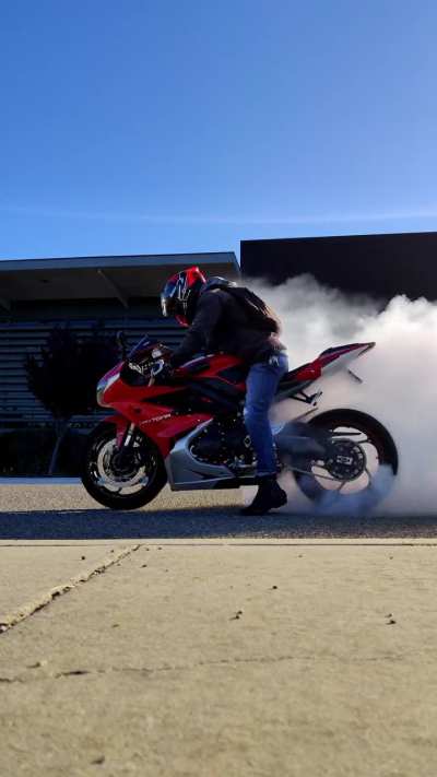 Tire send-off ritual for the grip gods