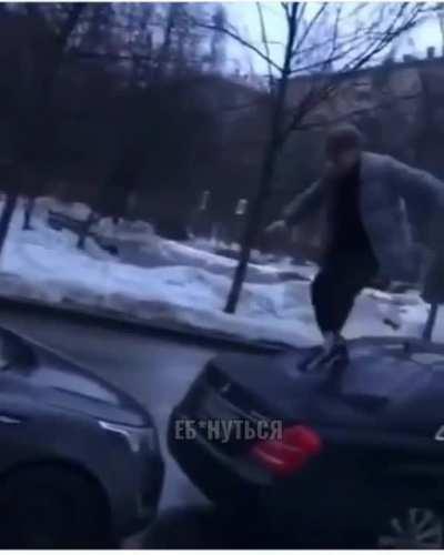 Russian car hopping fun
