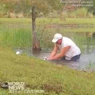 74 y/o florida man saving his 3 m/o puppy without losing his cigar