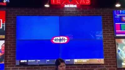 This one Out of Sync big screen tv