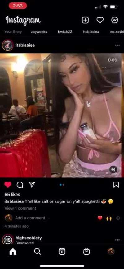 Deleted it from her ig