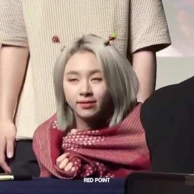 Strawberry Princess Chaeyoung with wobbly strawberry things