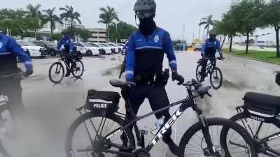 Fast response riot police in action