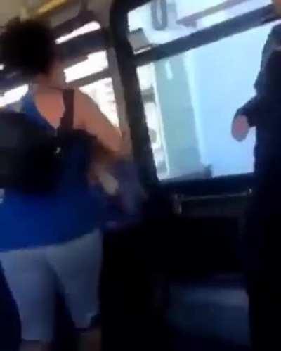 Lady gets dropped after spitting on someone's face