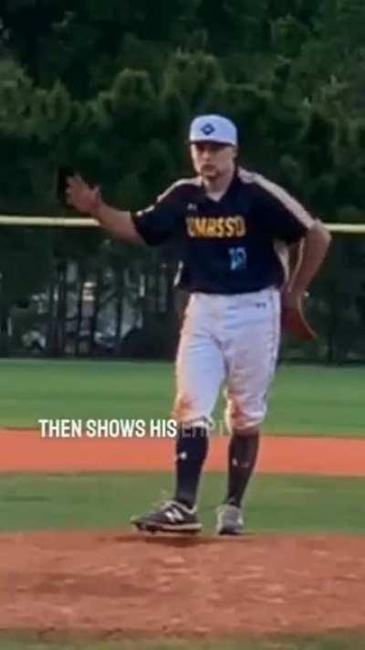 This pitcher did a magic trick to fool the batter