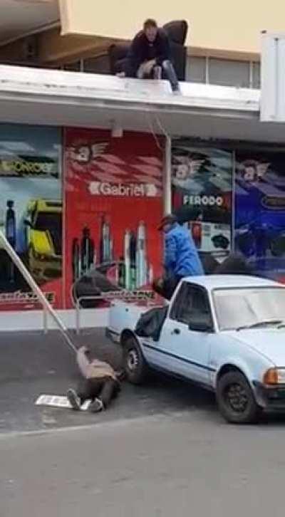 Trying to catch a sofa