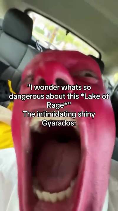 Gee the lake seems very quiet, the red Gyarados having a stroke