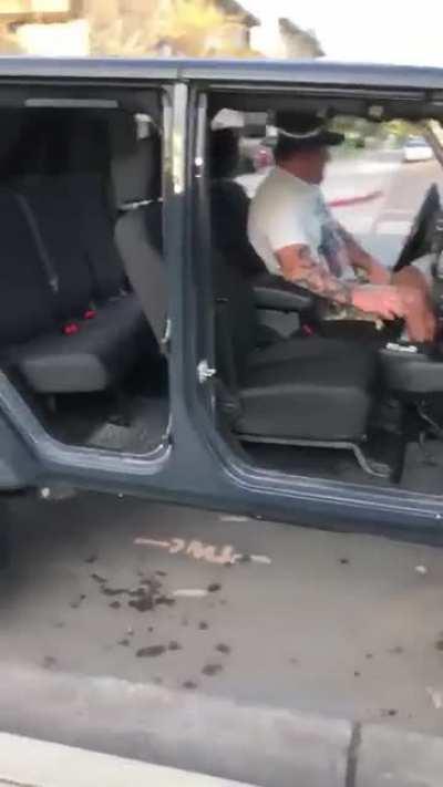 My sister took this idiot to court after he deliberately backed into her car. More info in comments.