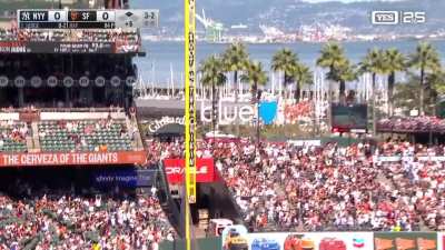 Aaron Judge goes deep for his first hit of the season!